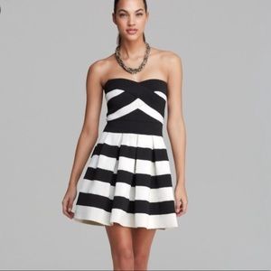 Black and white stripe dress